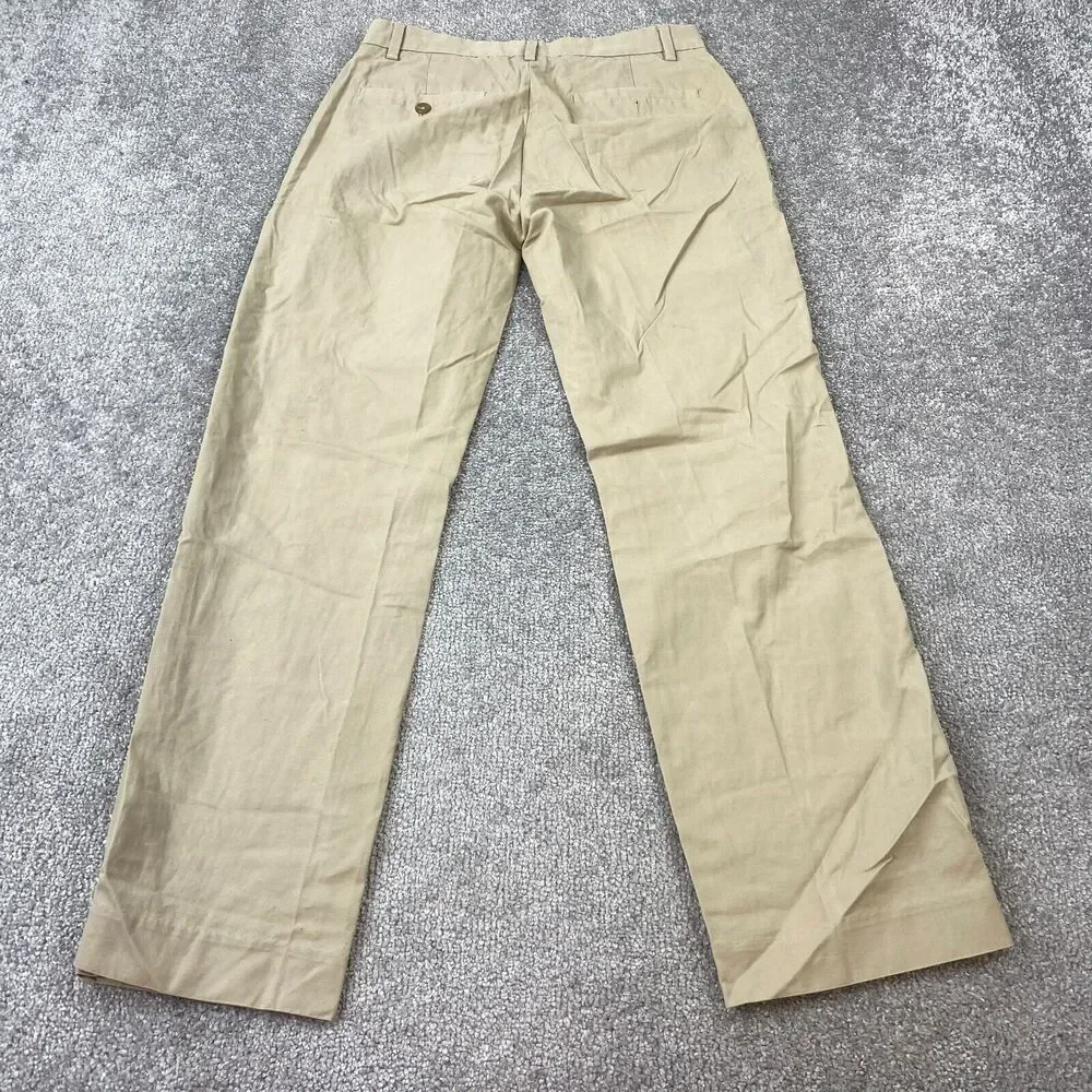 Gap Straight Fit Chino Pants Men's 28x30 Tan Flat Front Slash Pocket Cotton - Picture 3 of 11